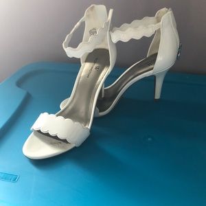 White worthington heels